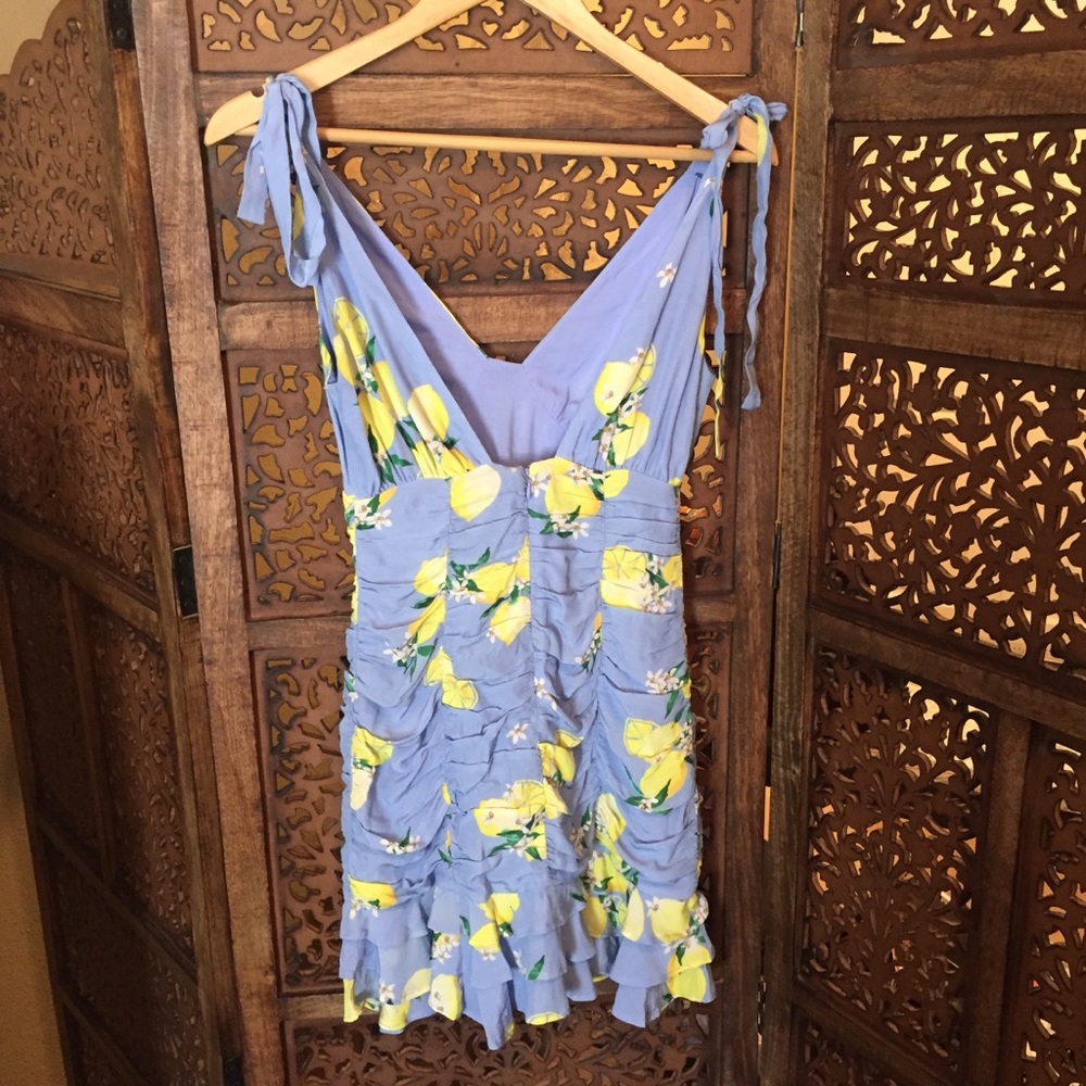 NEW Majorelle Lemons Annalise Tie Sleeve Dress XXS - Picture 4 of 5